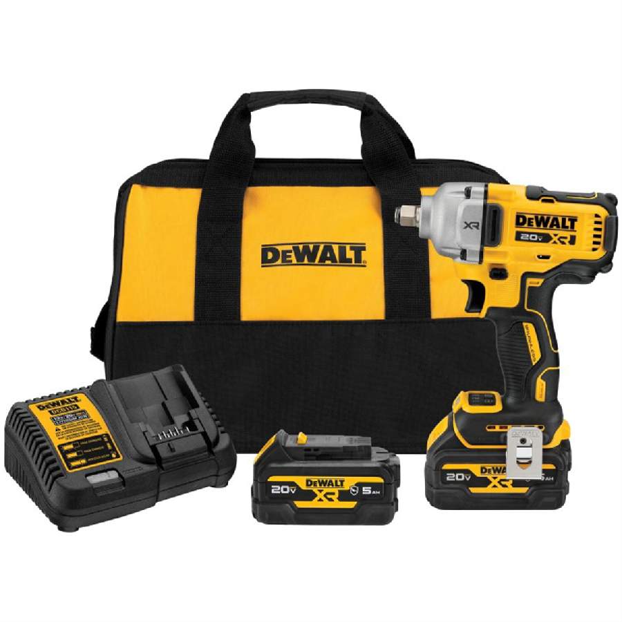 DeWalt 20V MAX XR 1/2 Inch Mid-Range Impact Wrench With Hog Ring