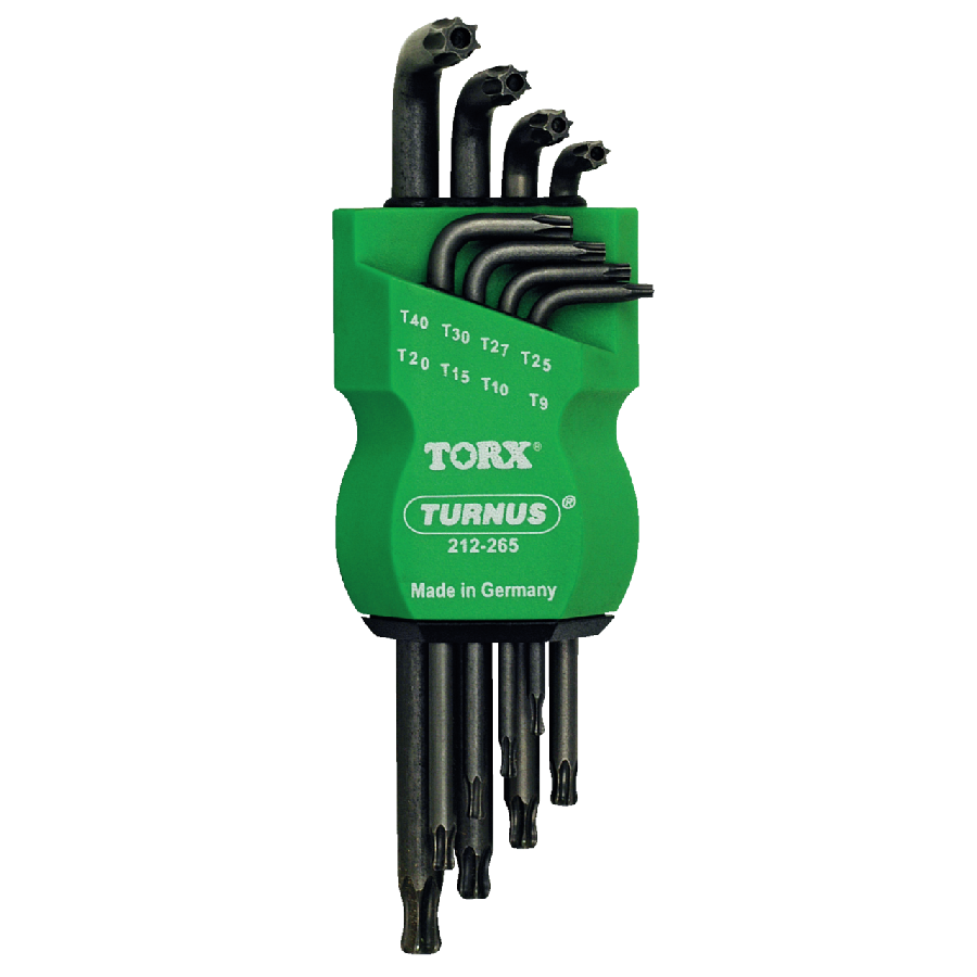 TX-Angle Screwdriver Set with Key Sizes 9, 10, 15, 20, 25, 27, 3