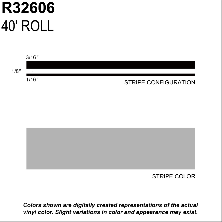 MS, 3/8" X 40' Silver Metallic