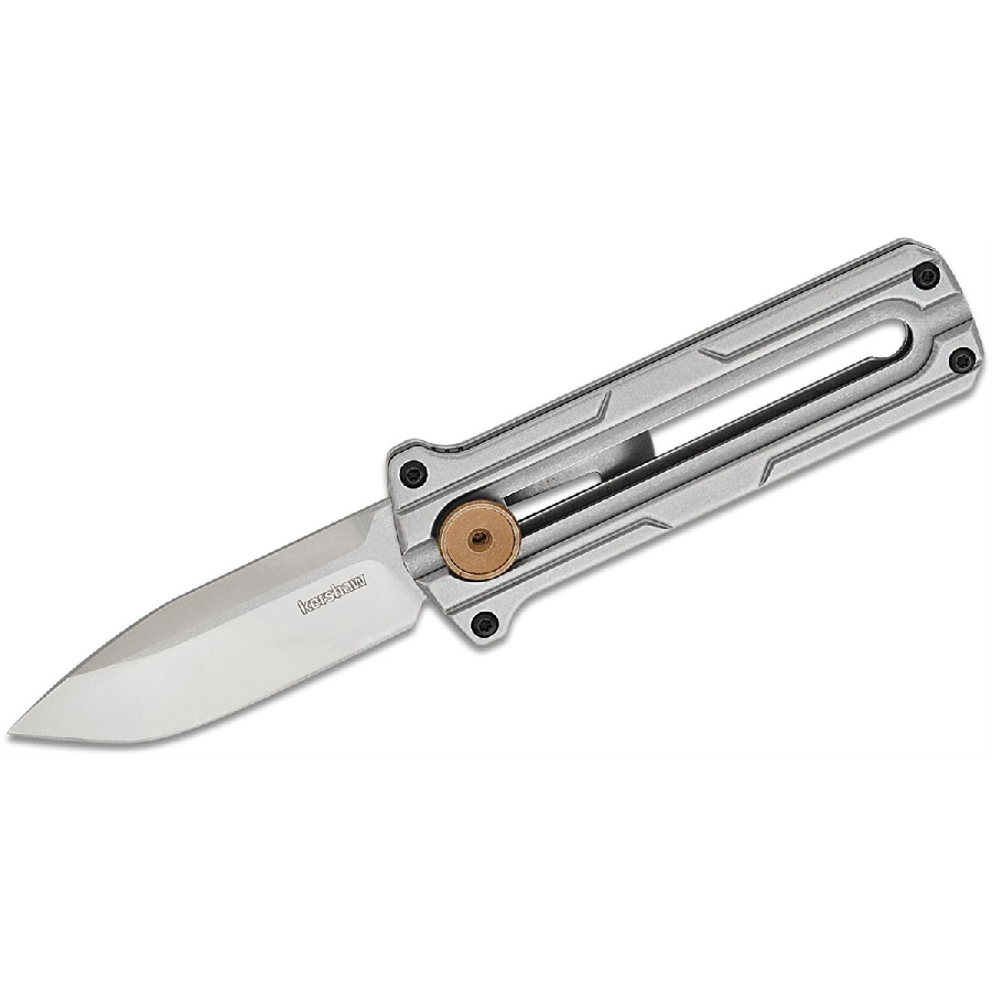 Kershaw Cybernet Manual Open Sliding Button Lock Spear Point Bla