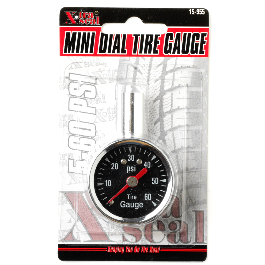 X-tra Seal MINI DIAL TIRE GAUGE, CARDED