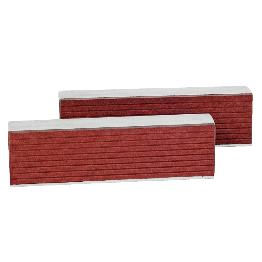 Magnet strip jaws, felt, red 180 mm