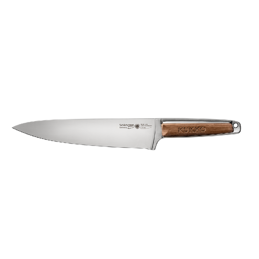 Chef's knife with walnut handle, 210 mm blade length, for Fruits