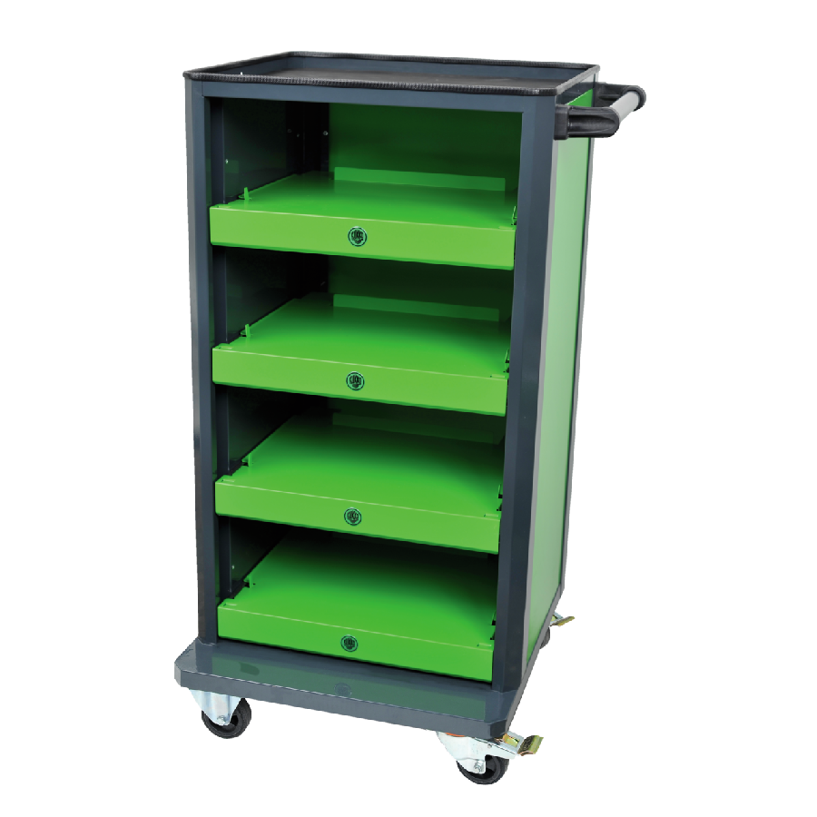 Empty workshop trolley KUKKO-Cube with 4 compartments