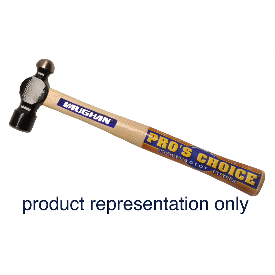 Commercial Ball Pein Hammer w Wood Handle - 12 Oz