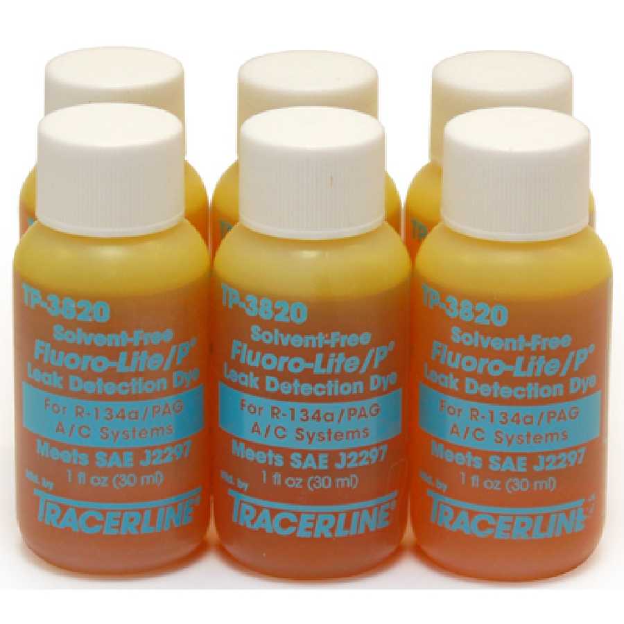 A/C Dye R134a - 1 Oz Bottles - 6/Pk