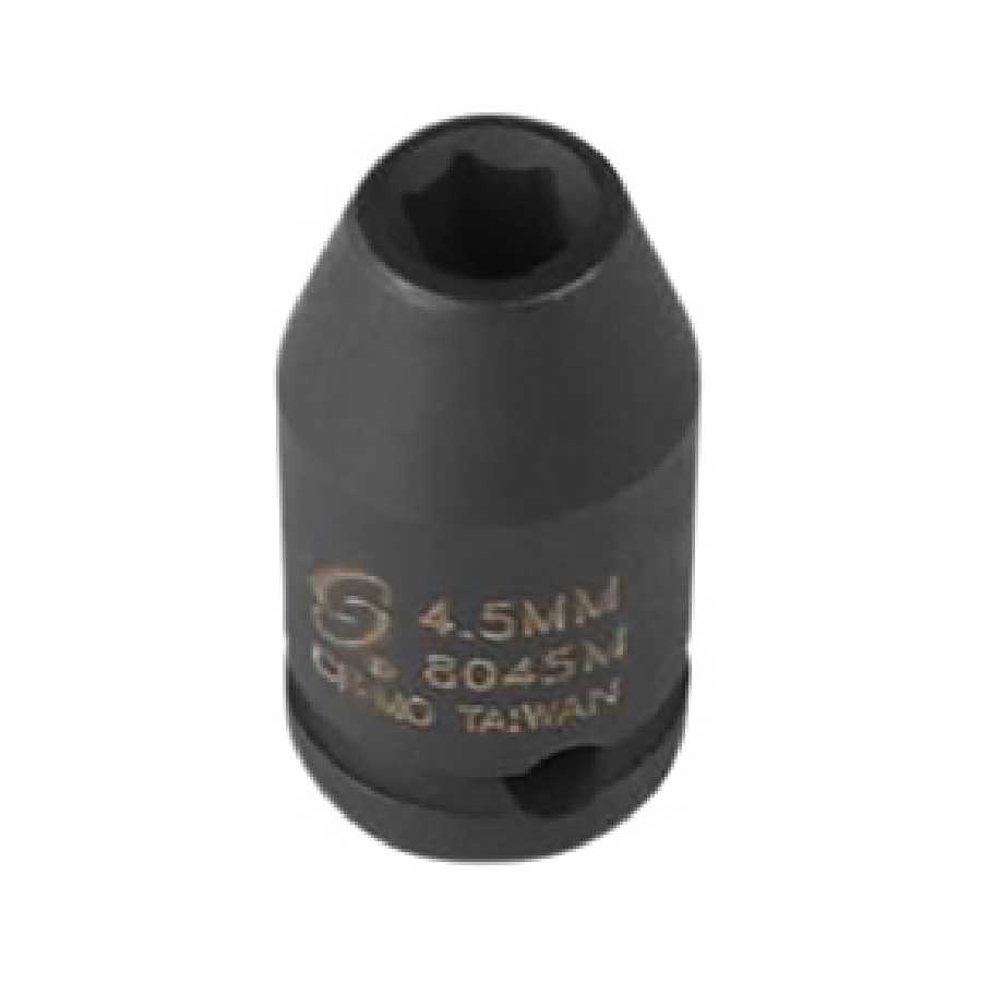 1/4 Inch Drive 6 Pt Metric Impact Socket 4.5mm