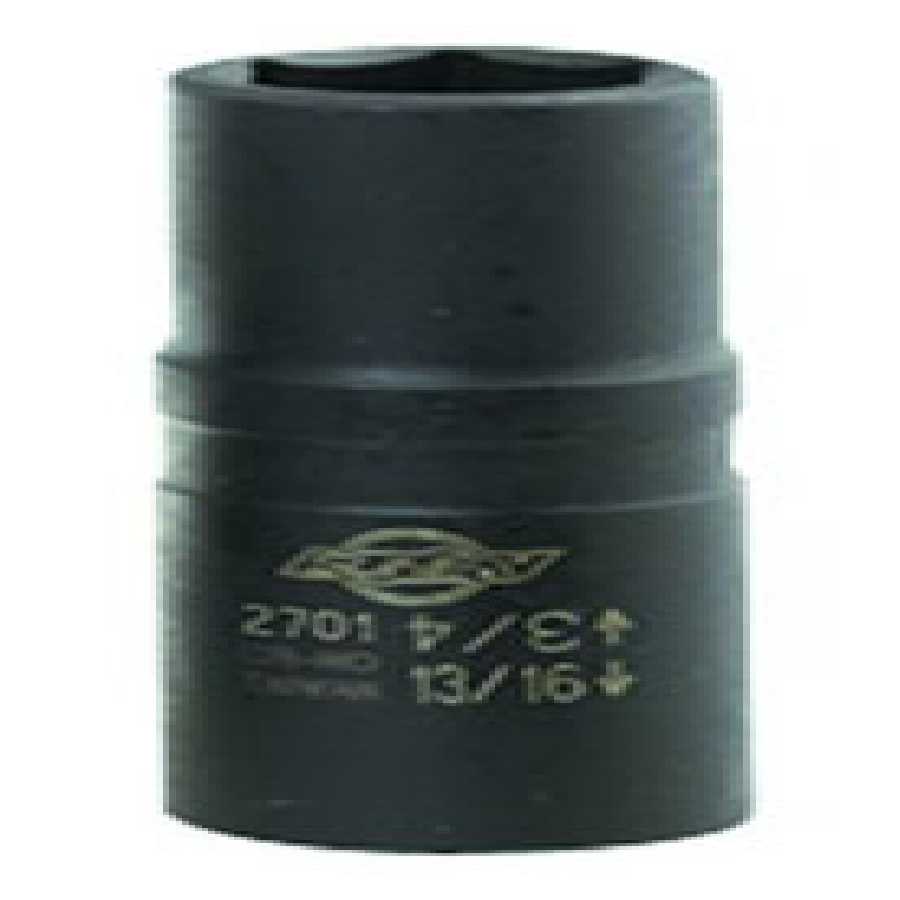 1/2 In Dr Impact Flip Socket, Deep, 19mm x 21mm