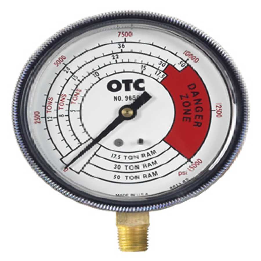 HYD Pressure and Tonnage Gauge - 4 Scales 0 to 50 Ton