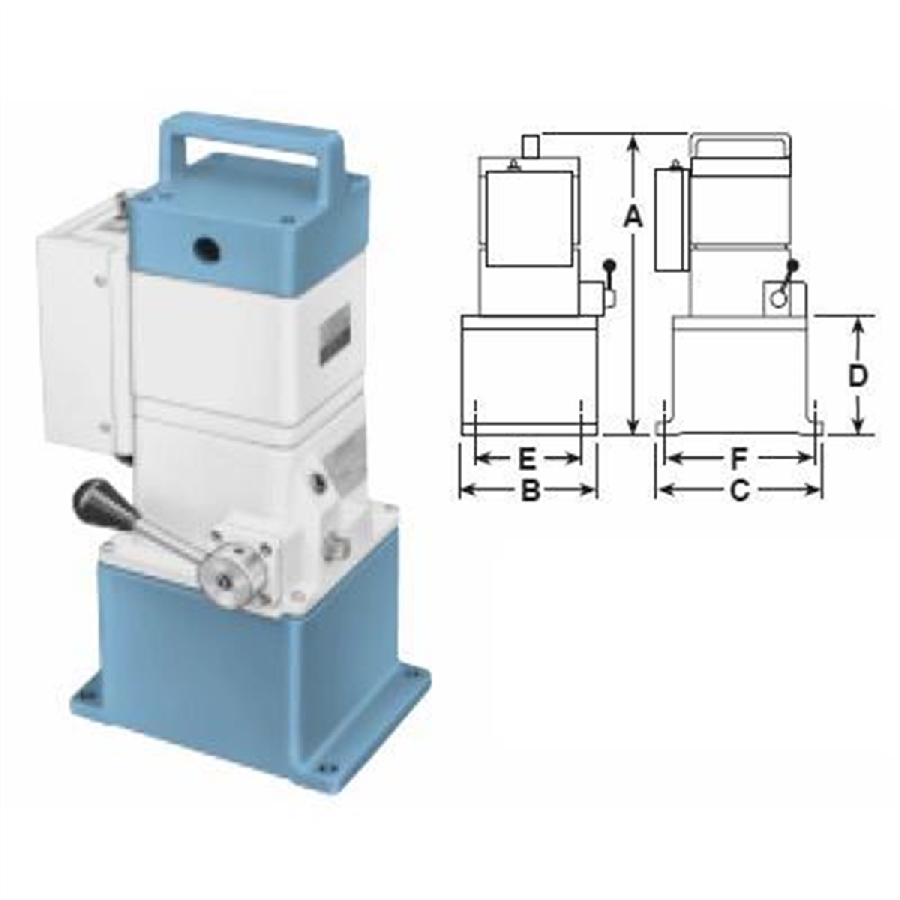 Vanguard Jr. 2 Stage Hydraulic Pump w/ Run / Off / Jog Motor Con