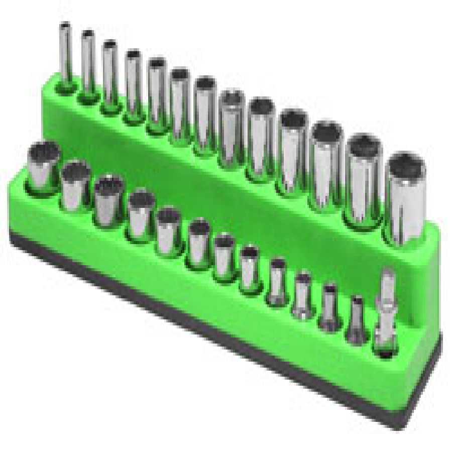 1/4 Inch Drive Shallow / Deep Socket Organizer w/ Magnetic Base