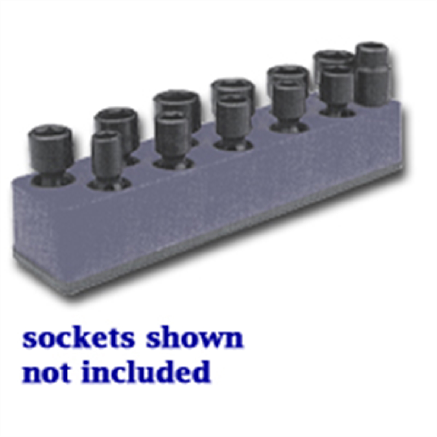 3/8 In Drive Swivel / Impact Metric Socket Organizer w/ Magnetic