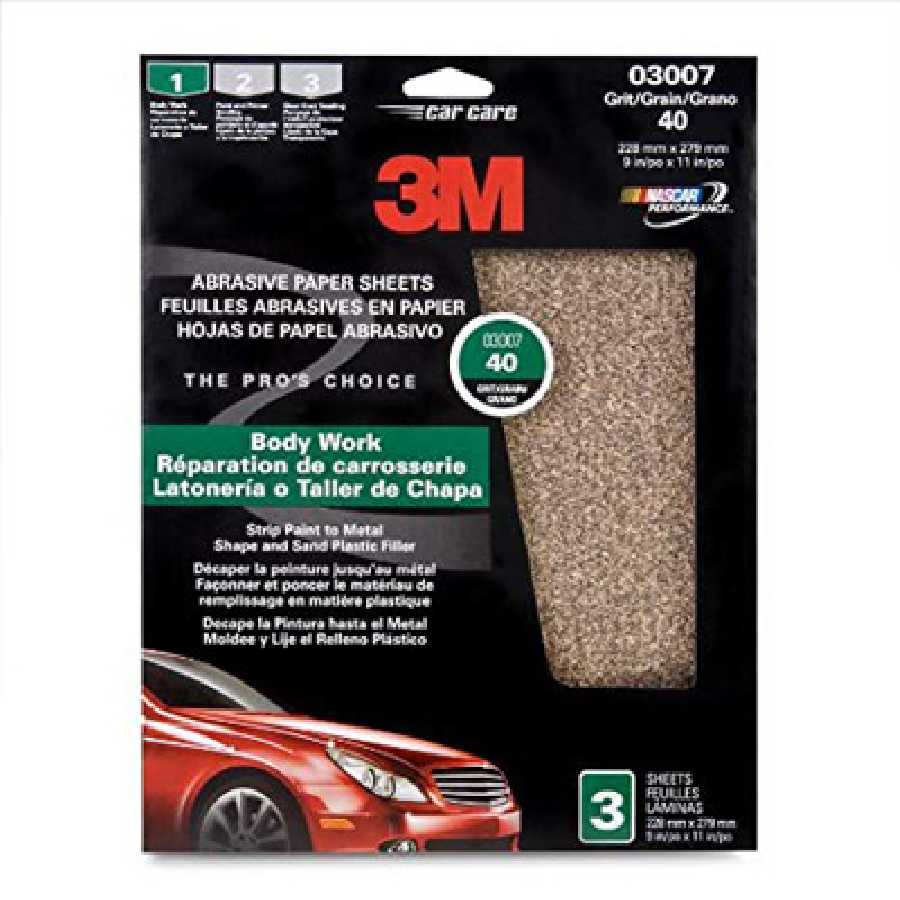 Aluminum Oxide Automotive Sandpaper - Coarse Grade