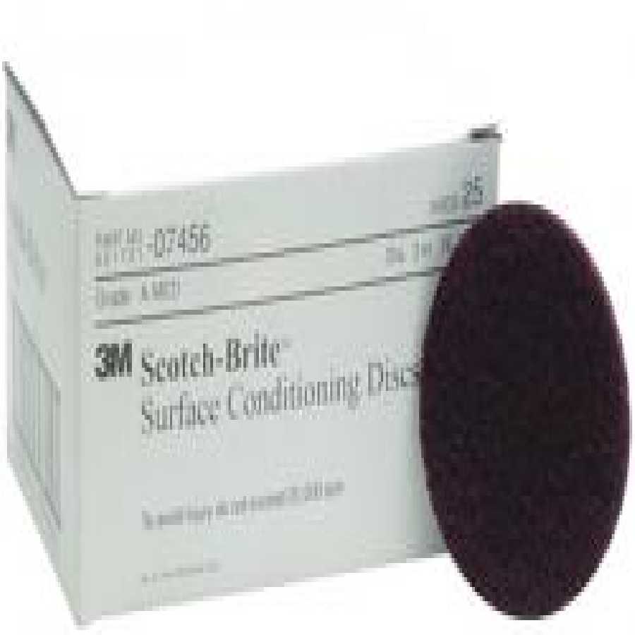 Scotch-Brite(TM) Medium Grit Conditioning Pads Maroon - 3In