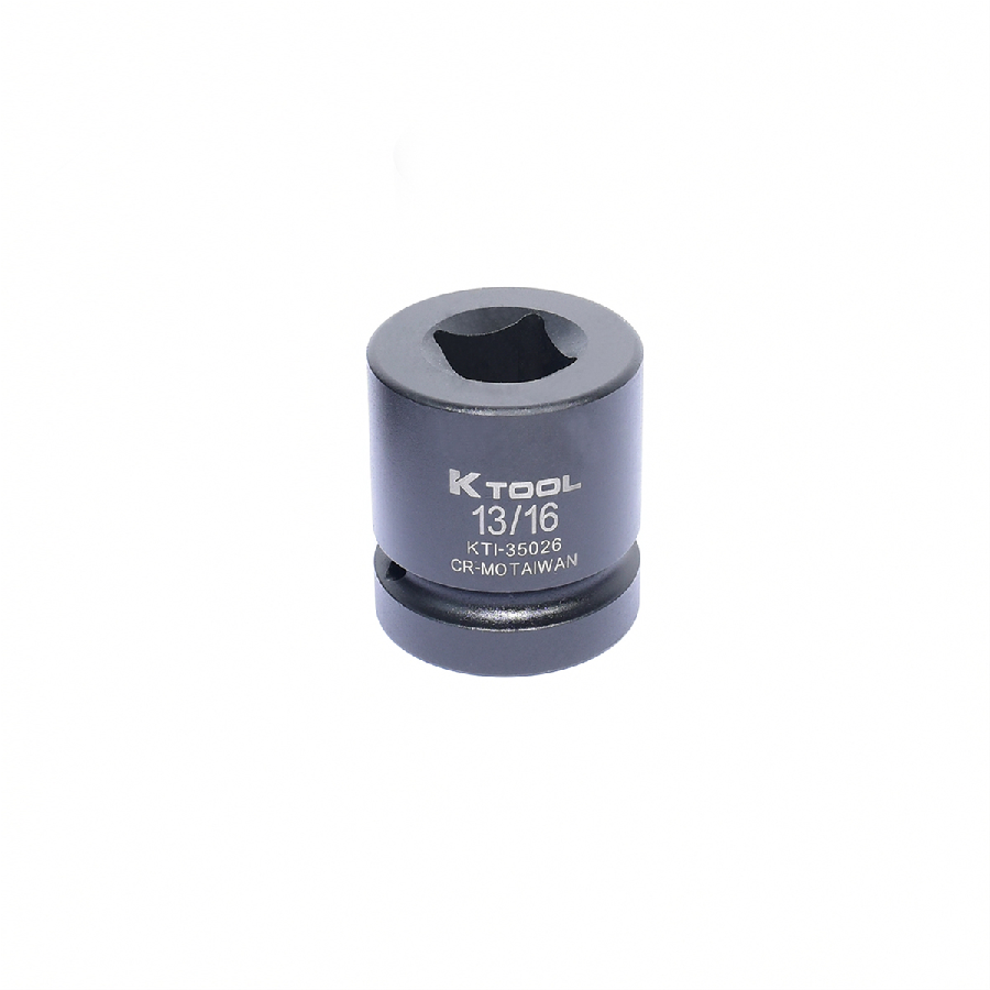 Square Budd Wheel Impact Socket - 1 In Dr - 13/16 In