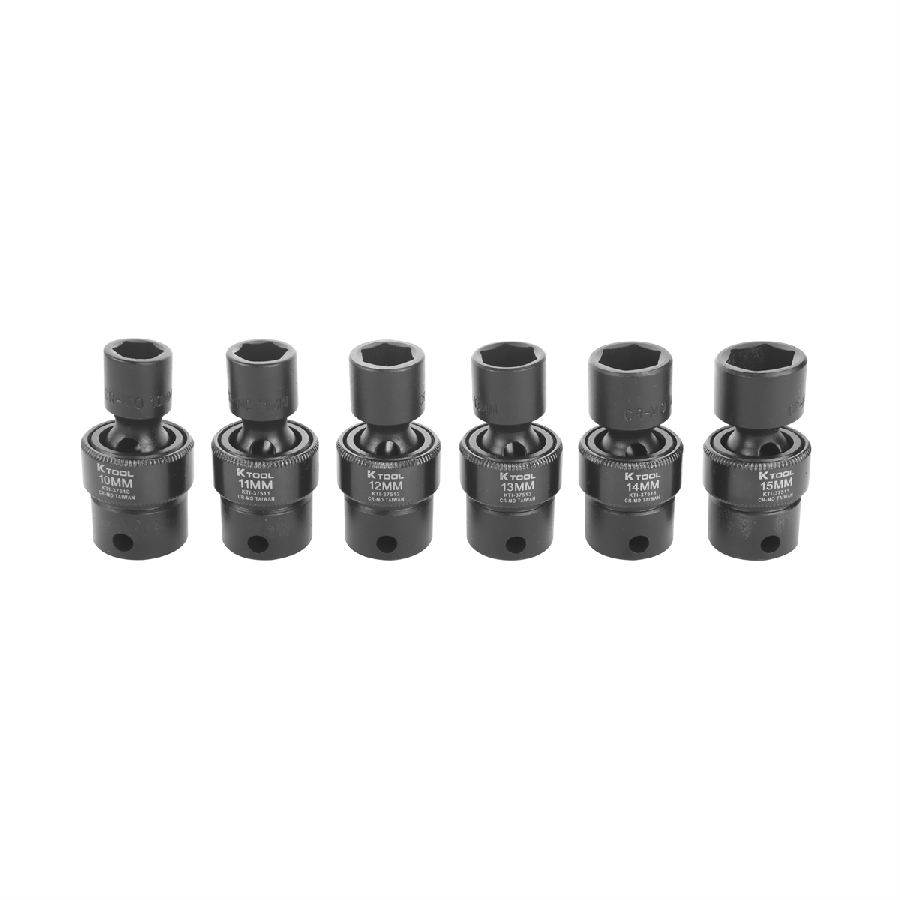 Metric Flex Impact Socket Set - 3/8 In Dr 6 Pt - 6 Piece