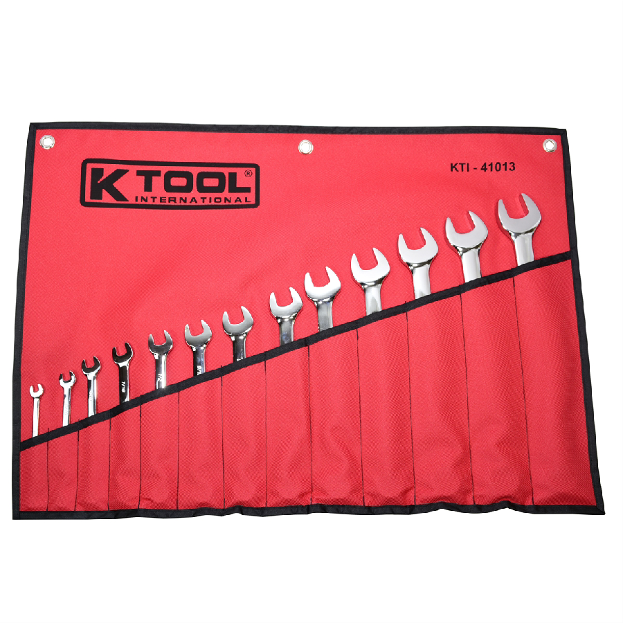 Combination Wrench Set SAE w/ Bag - 13 Piece