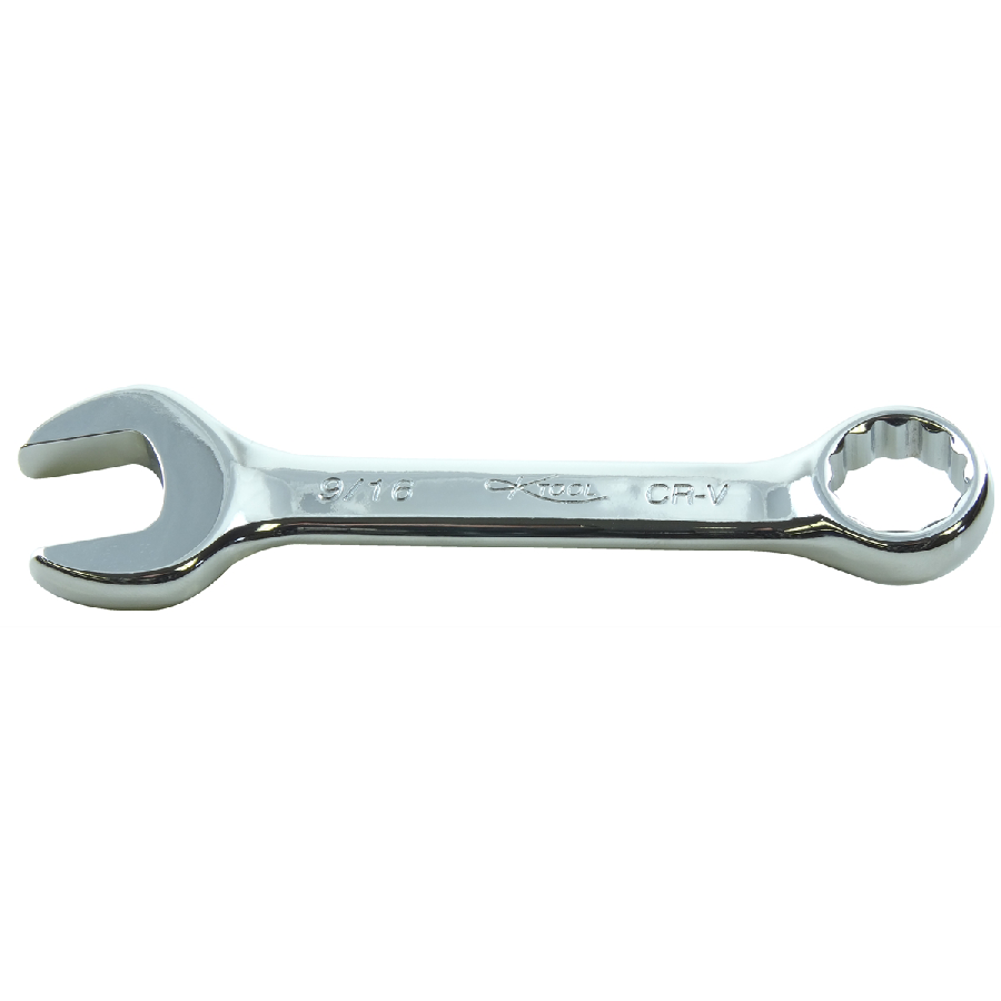 Short High Polish Fractional Combination Wrench - 9/16 In