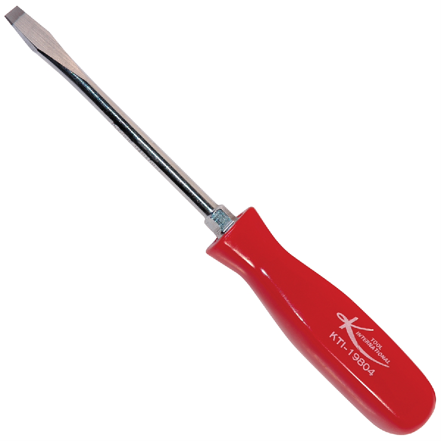 Slotted Screwdriver - 4 In - Red Handle