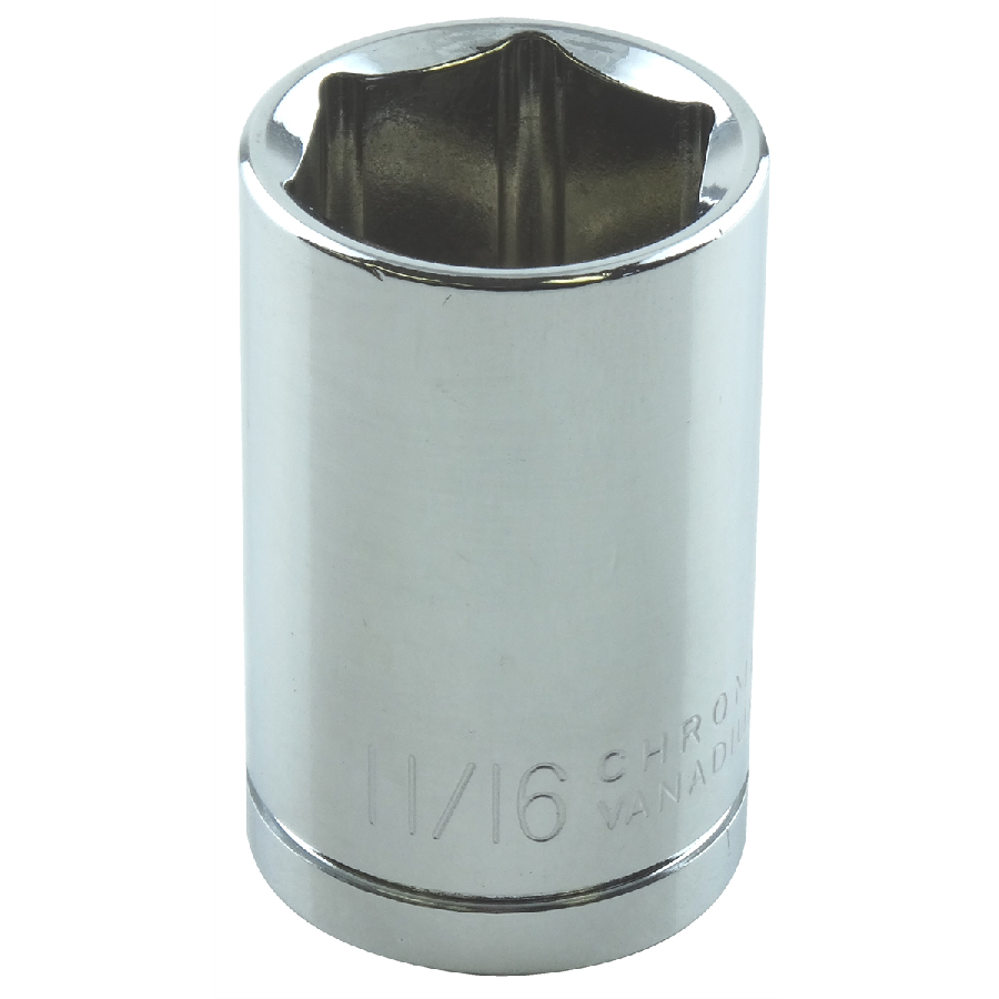 Standard Short Socket - 1/2 In Dr 6 Pt - 11/16 In