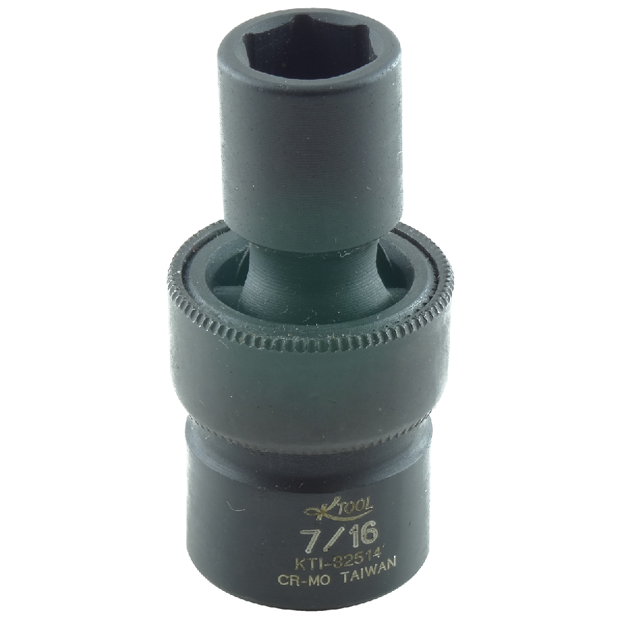 3/8 Inch Drive 6 Pt Shallow Swivel Flex Universal Impact Socket