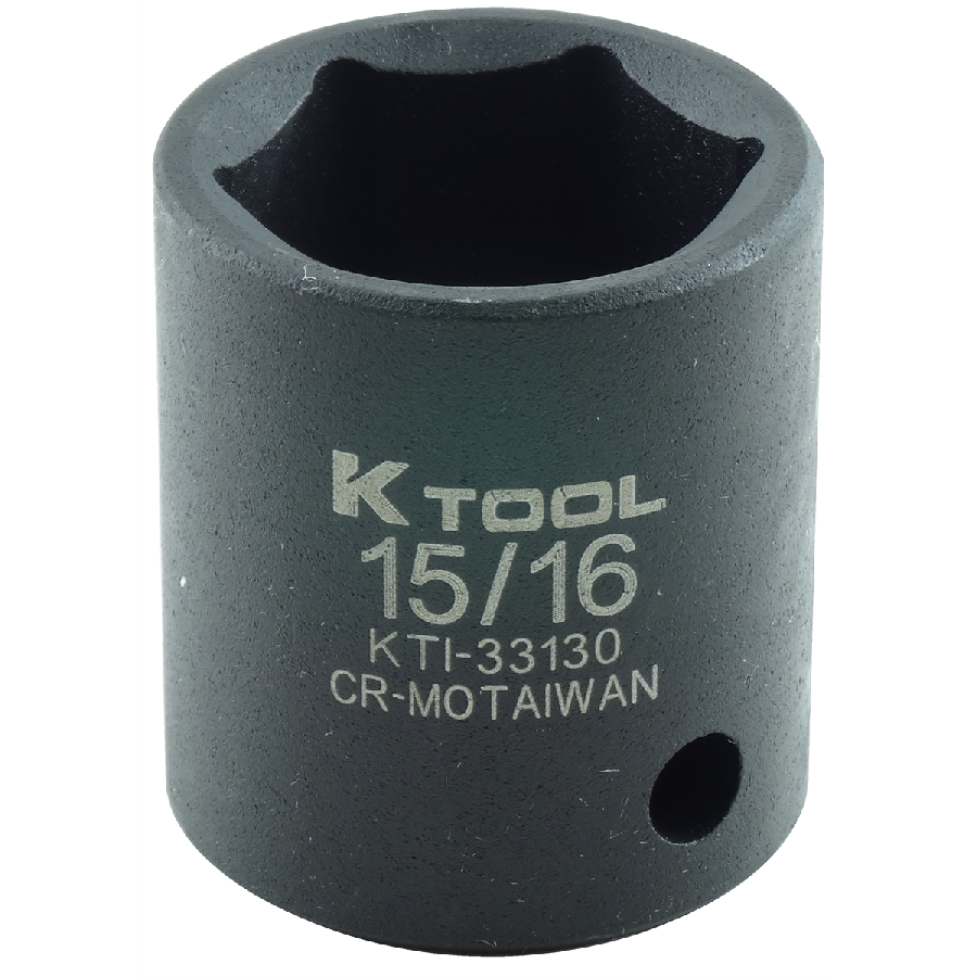 Standard Impact Socket - 1/2 In Dr 6 Pt - 15/16 In