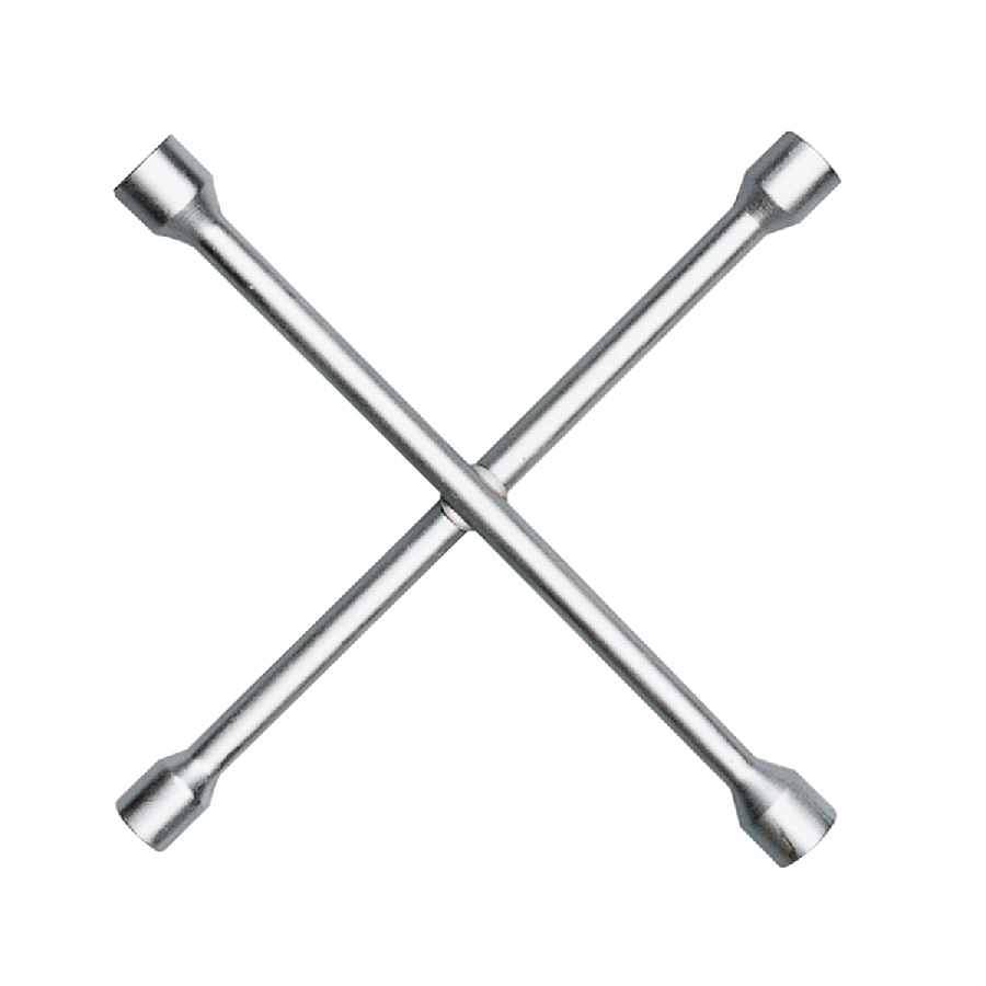 NutBuster Four-Way Passenger Car Chrome Lug Wrench - 14 In