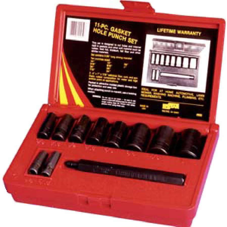 Gasket Hole Punch Set - 11-Pc