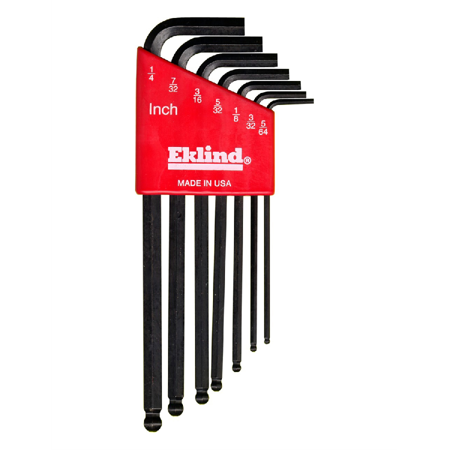 7-Pc Ball Hex Key Set SAE Long 5/64-1/4In