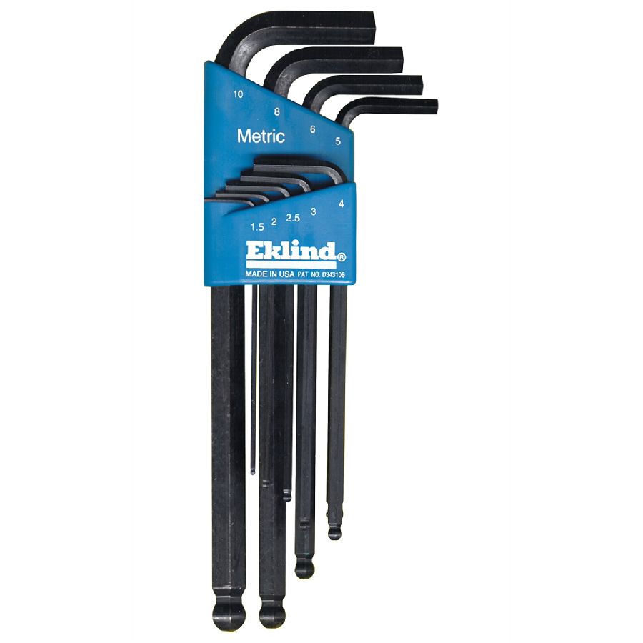 Eklind Tool | 13609 | Eklind 13609 9-Pc Metric Ball Hex L-Key Set 1.5-10mm