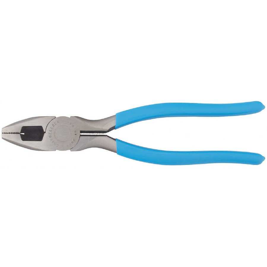 Solid Joint Round Nose Lineman`s Pliers - 8 1/2 Inch