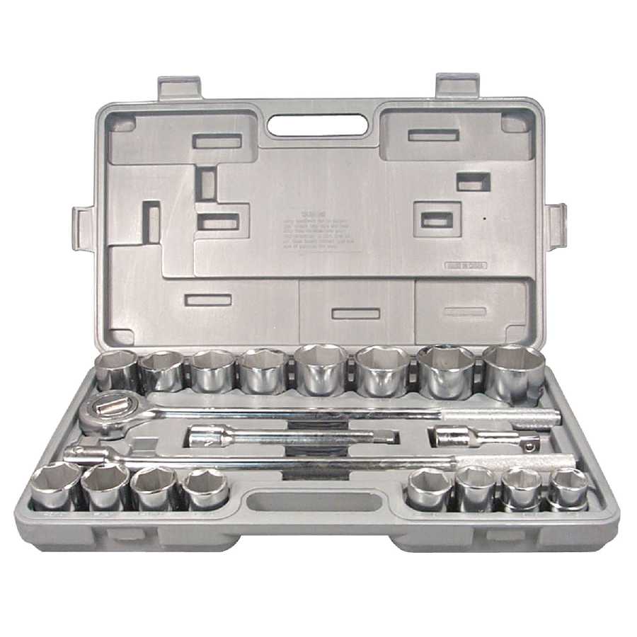 3/4 In Square Drive Socket Set - 21-Pc