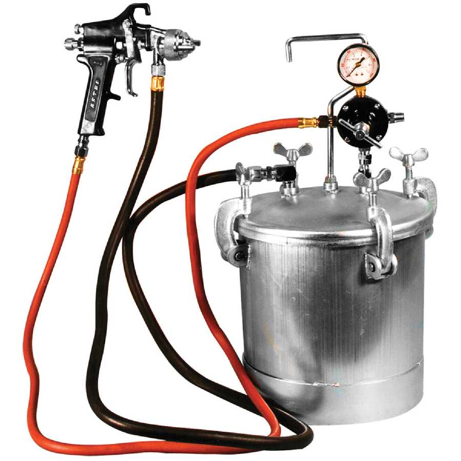 2-1/4 Gal Pressure Pot Tank w/ Spray Gun & 12 Ft Hose