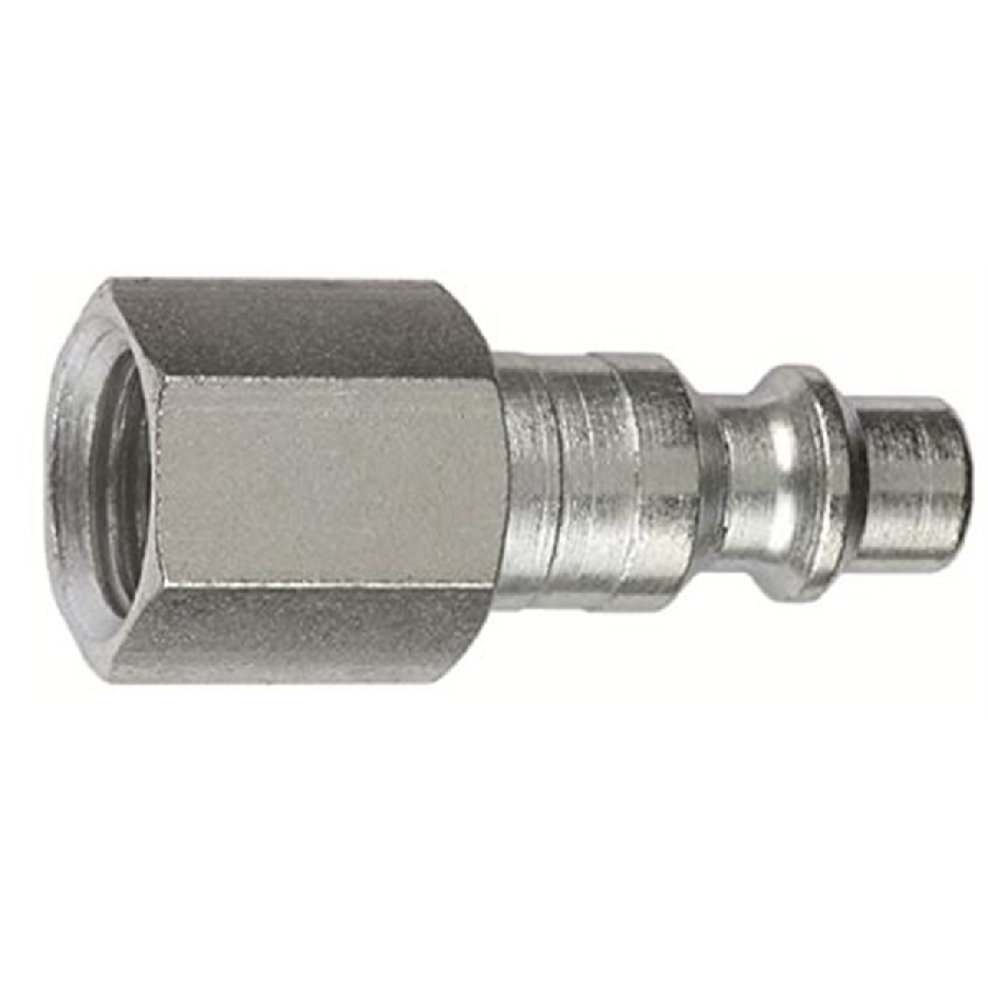 Female Thread Industrial Interchange Coupler Plug - Type D - 1/4