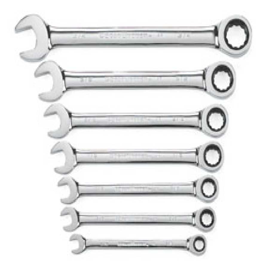 Combination SAE GearWrench Set - 7-Pc