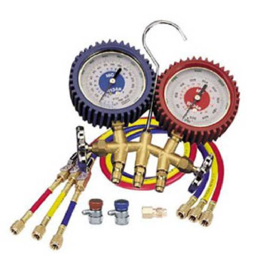 R-12/R-134a Professional Brass Manifold Gauge Set