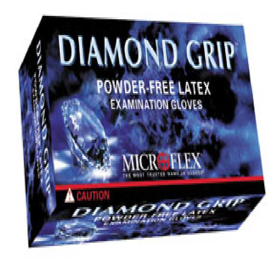 Diamond Grip Latex Gloves 100/Box - Large