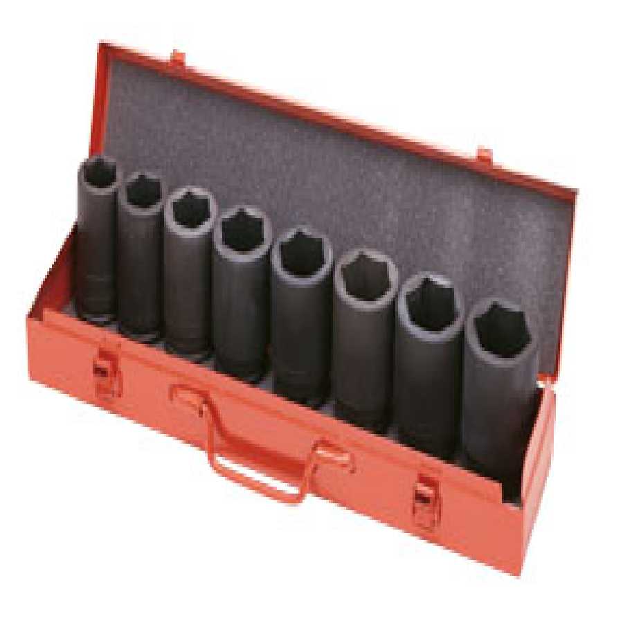 3/4 In Dr Deep SAE Impact Socket Set - 8-Pc