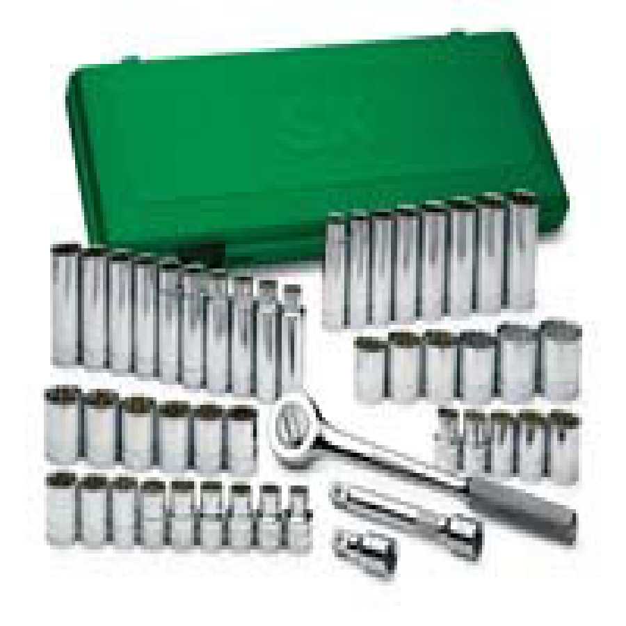 1/2 In Dr 12-Pt Fractional / Metric Socket Set - 47-Pc