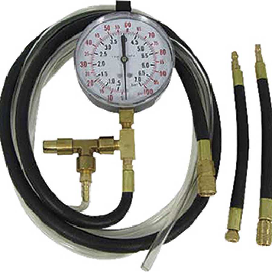 Fuel Injection Pressure Tester w/ Both Schrader Adapters