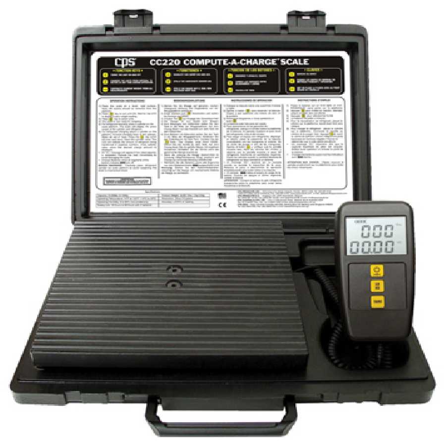 CPS Products | CC220 | CPS CC220 Heavy Duty Refrigerant Charging Scale 220lb