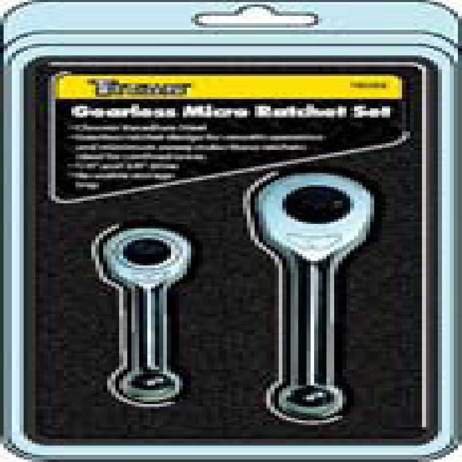 1/4 In & 3/8 In Dr Micro Gearless Ratchet Set - 2-Pc