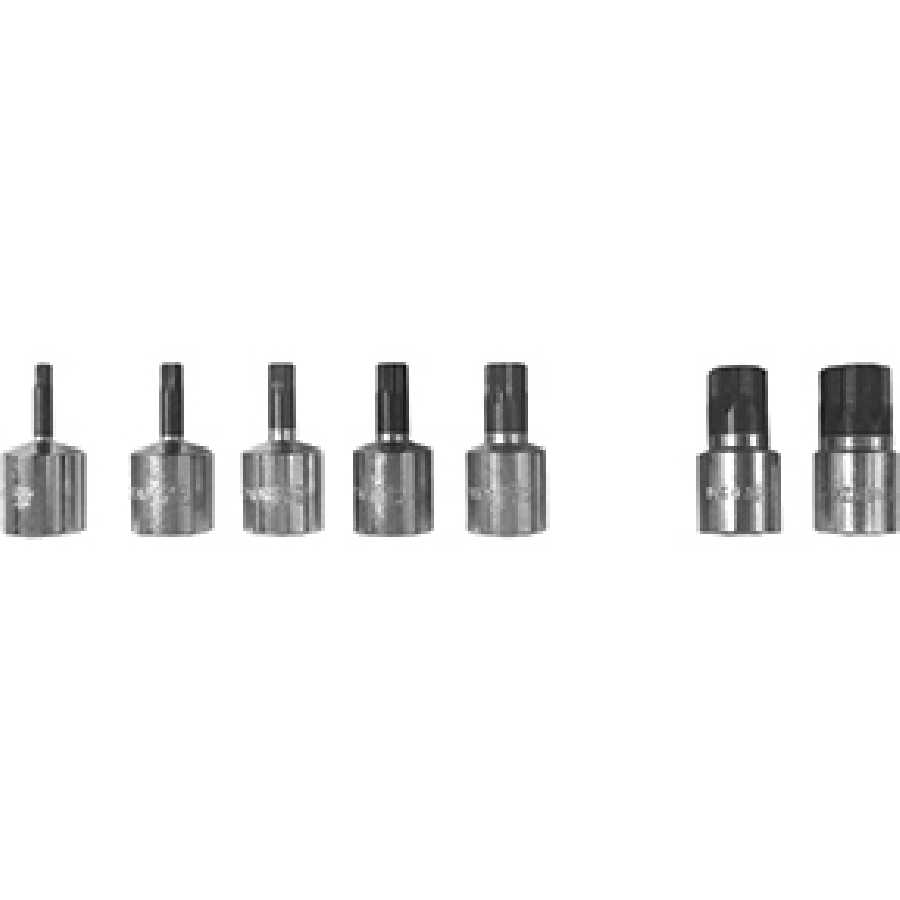 3/8 In Dr Metric Triple Square Bit Socket Set - 8-Pc