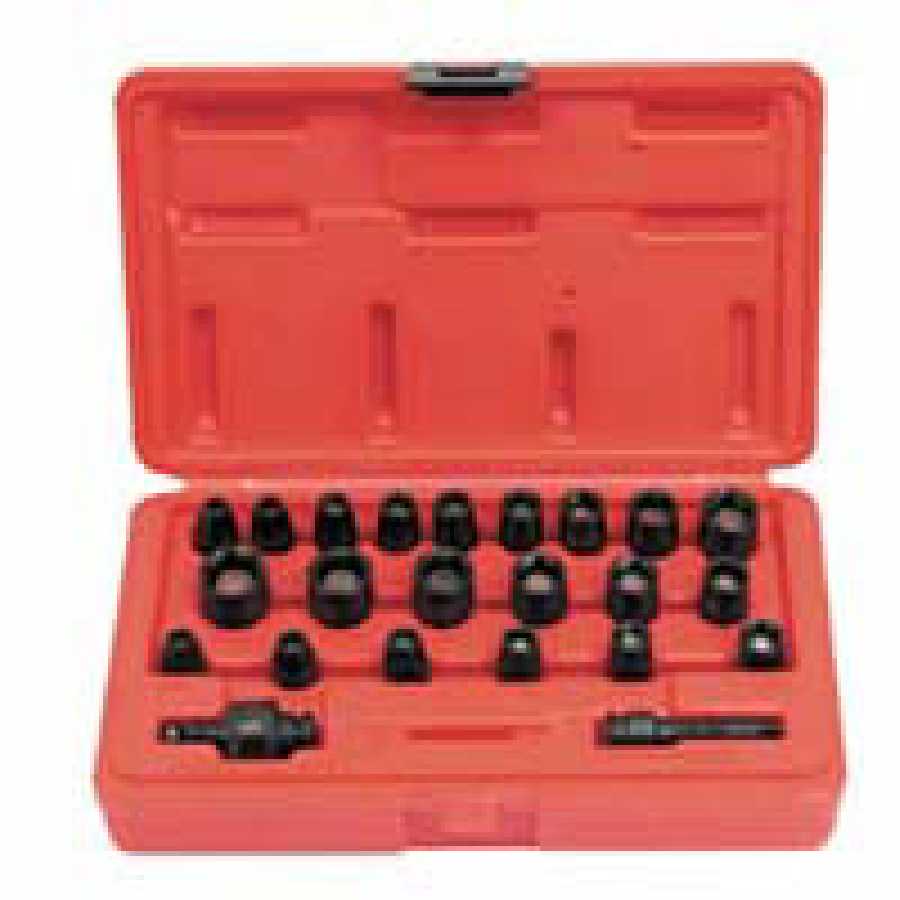 1/4 In Dr 6-Pt Master Magnetic Impact Socket Set - 23-Pc