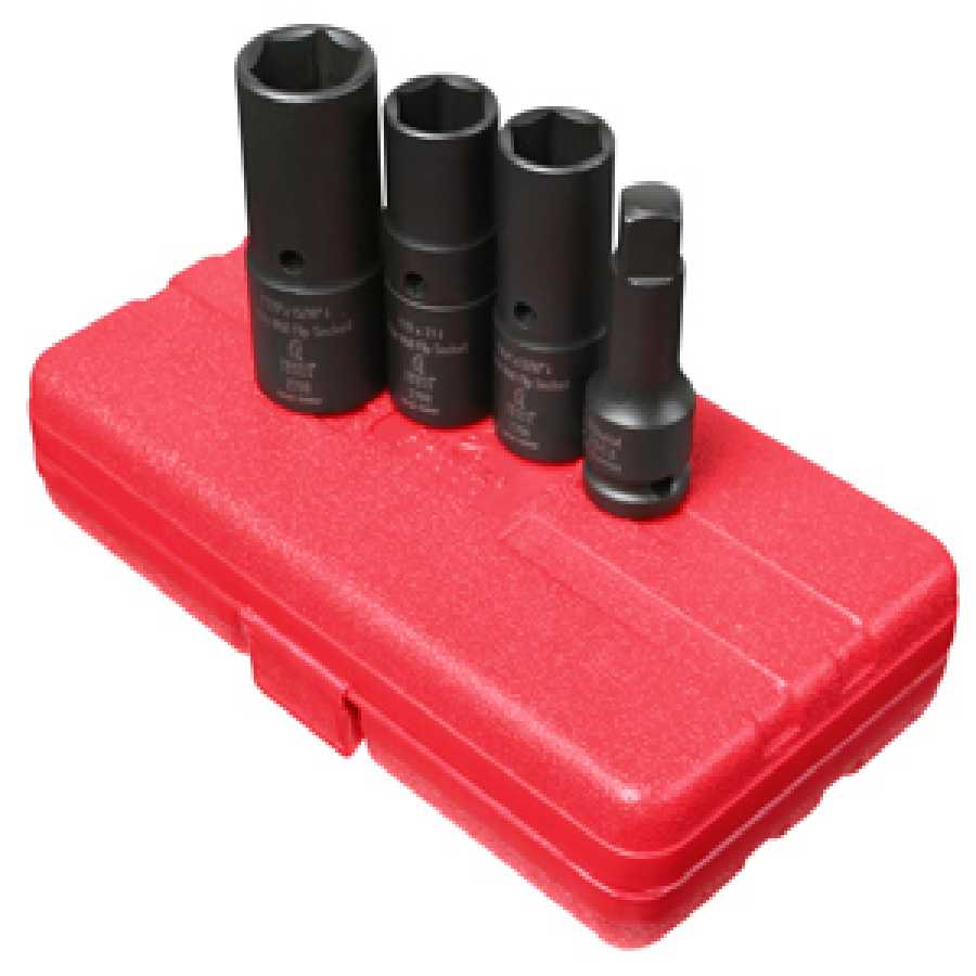 1/2 In Dr Deep Thin Wall Flip Socket Set - 4-Pc