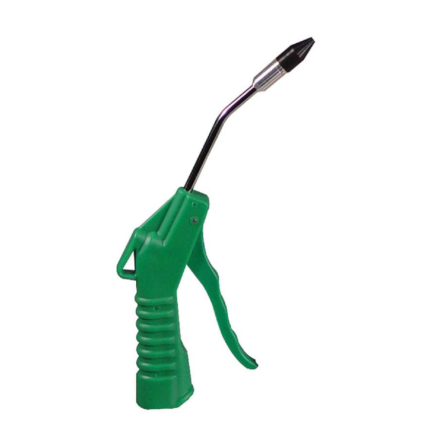 Deluxe 4 Inch Air Blow Gun w/ 1/2 Inch Rubber Tip Neon Green