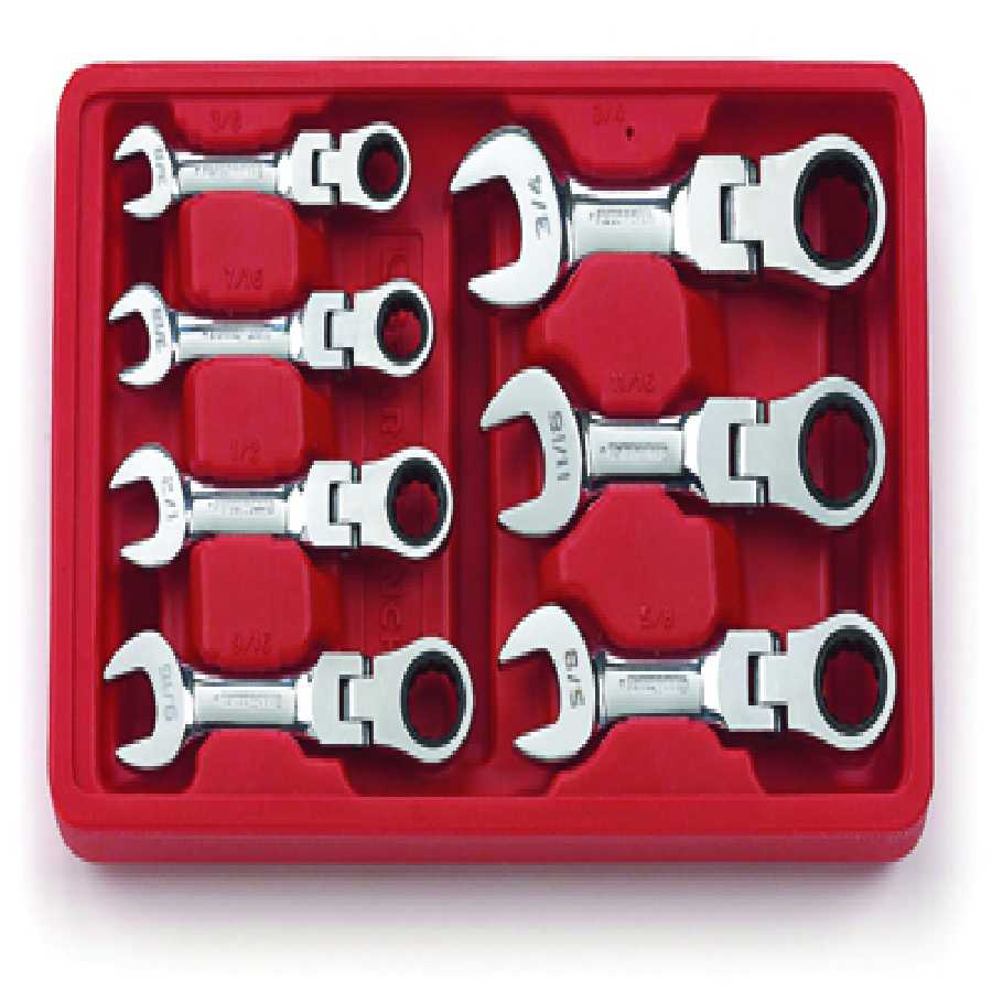 Fractional SAE Stubby Flex GearWrench Set - 7-Pc