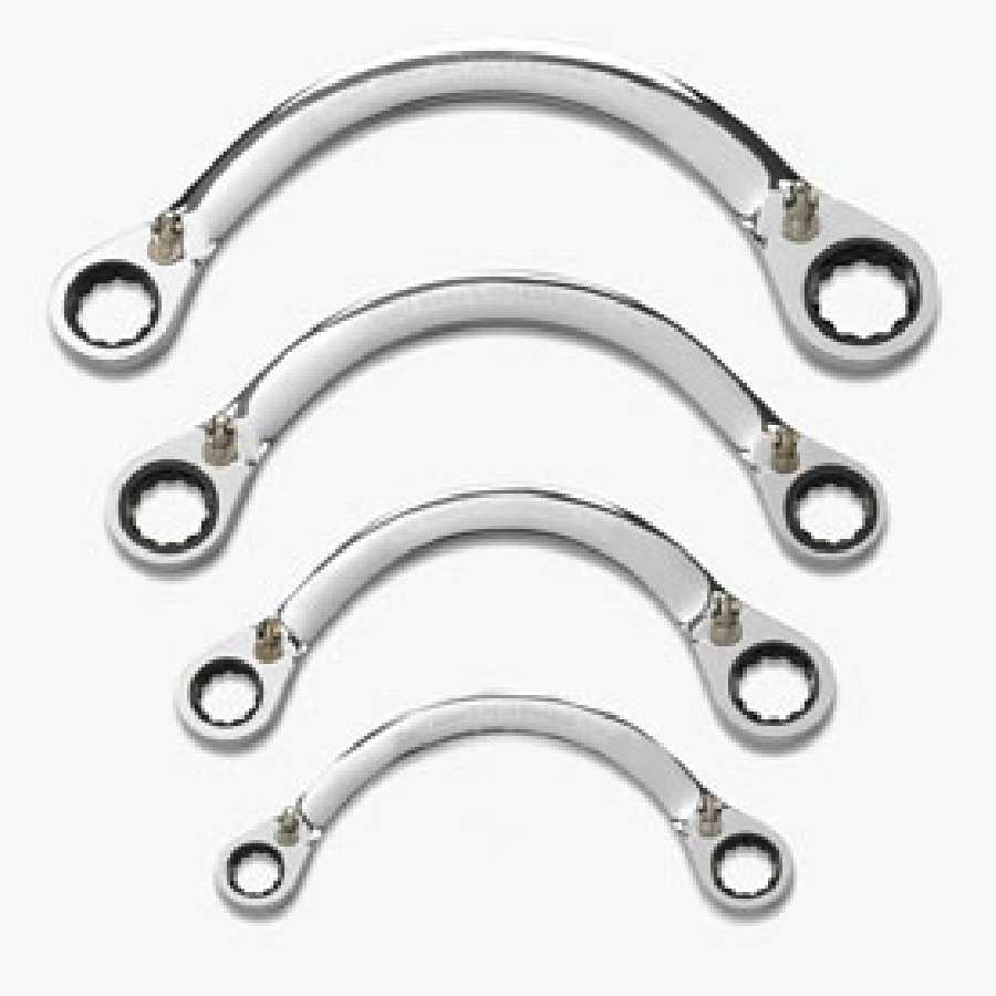 Half Moon SAE Reversible GearWrench Set - 4-Pc