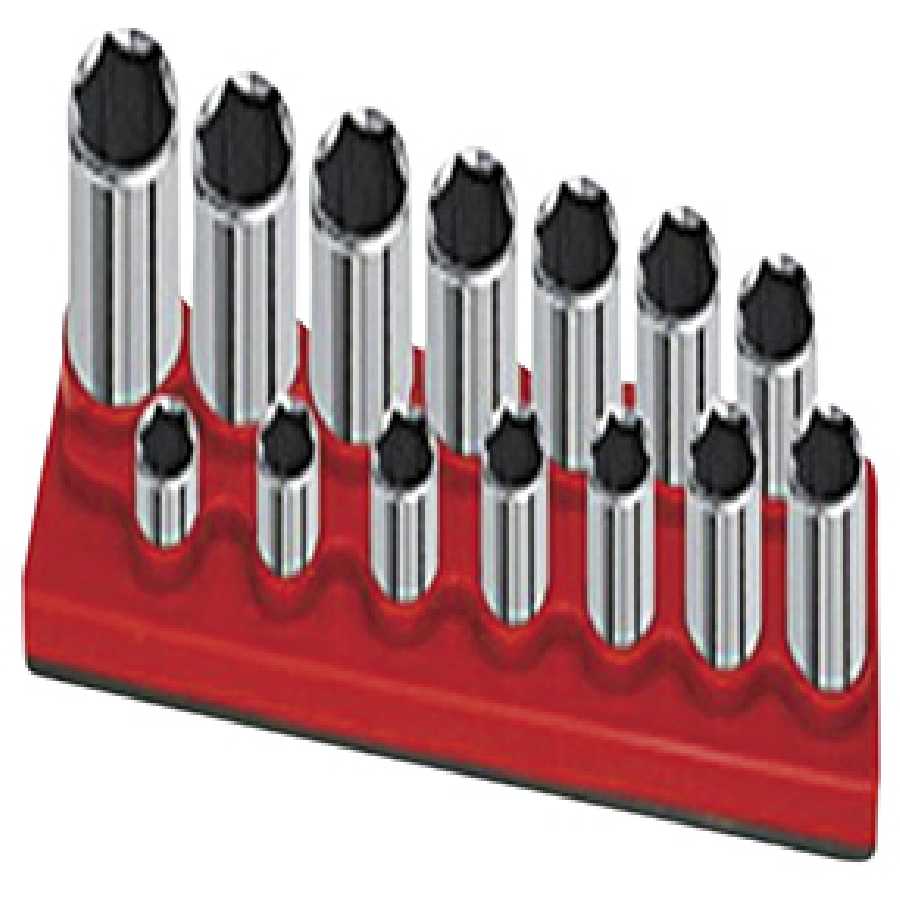 1/2 Inch Drive Shallow Socket Organizer w/ Magnetic Base 14 Hole