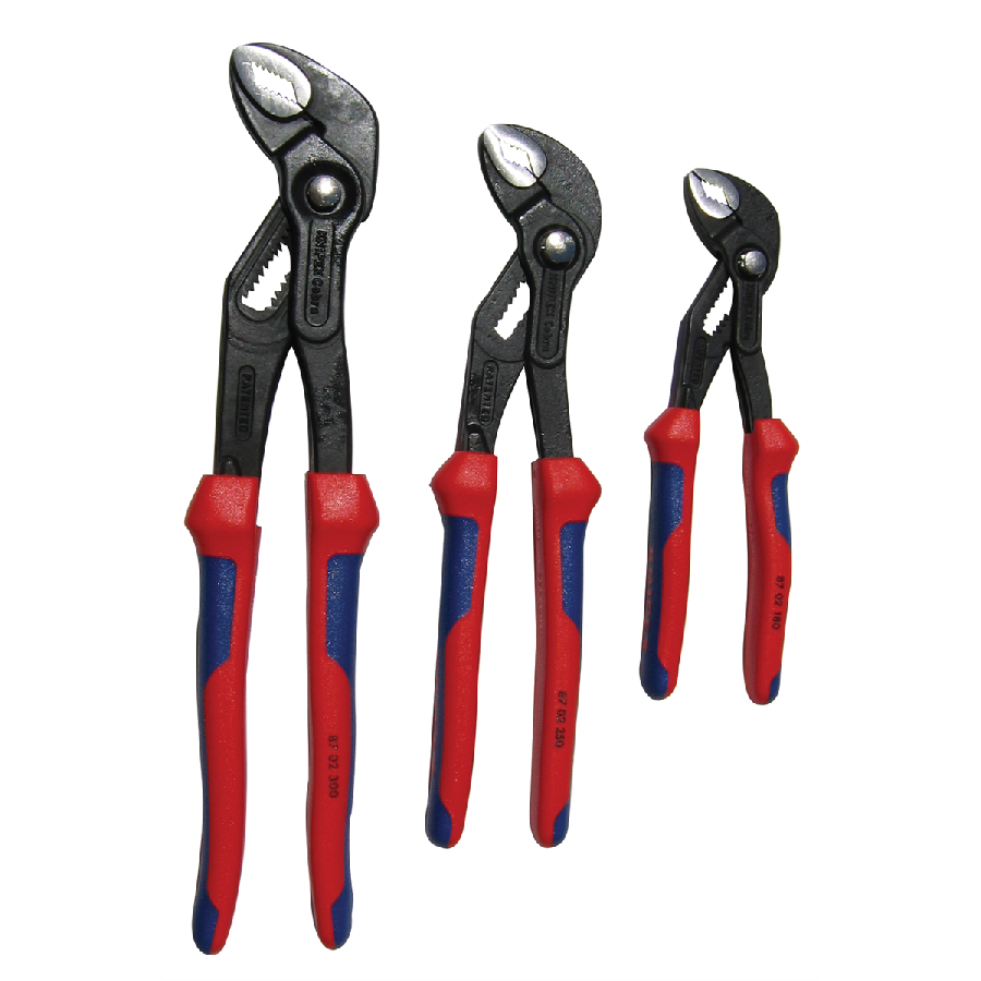 Cobra Plier Set w/ Cushioned Grips - 3-Pc